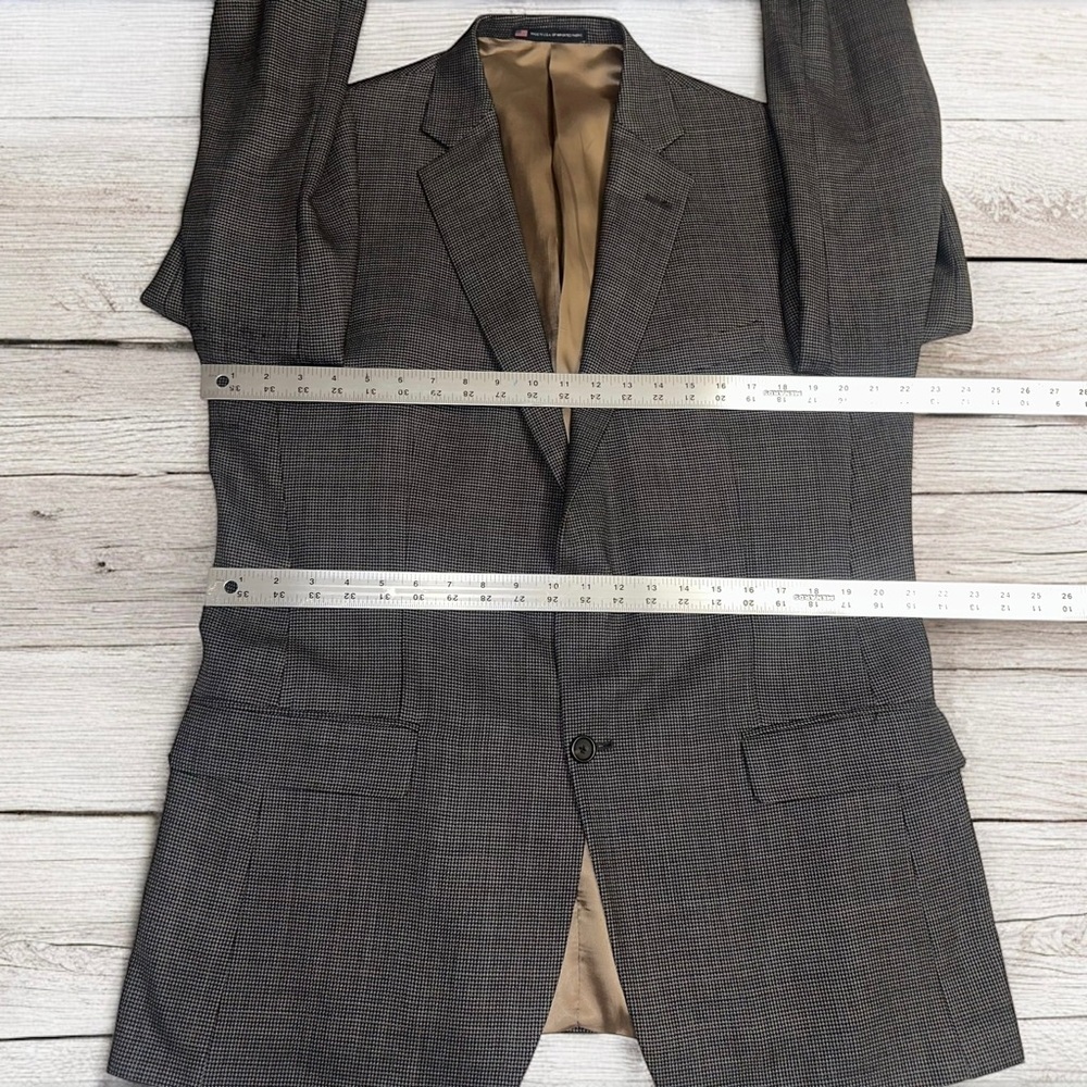 Hart Schaffner Marx Blazer Men’s Grey Houndstooth Made in USA Sports Coat 44L - Picture 11 of 11